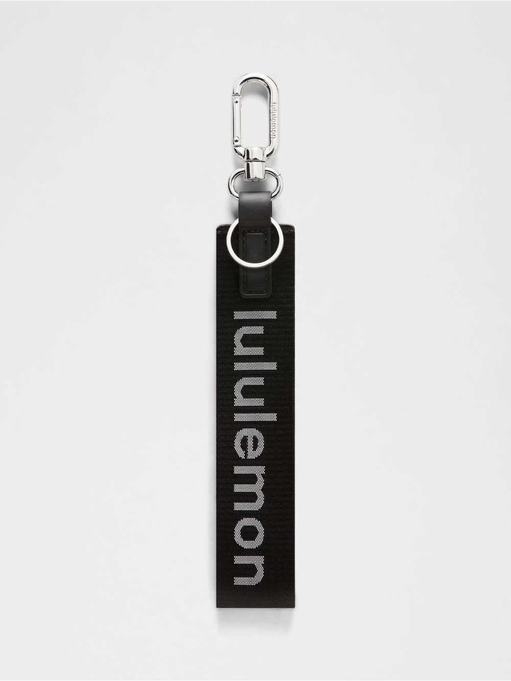 lululemon athletica Black Strap Key Holder with Silver Hardware